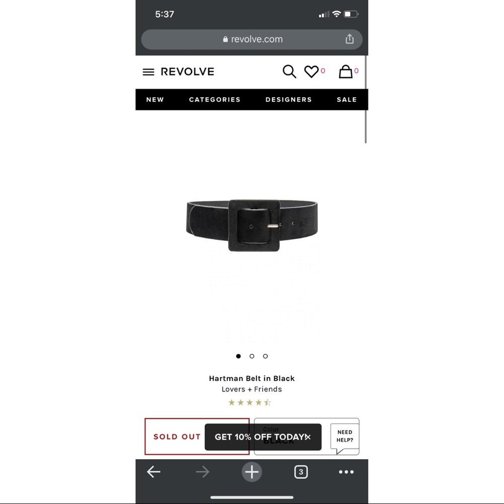 SOLD OUT lovers and friends the Hartman belt